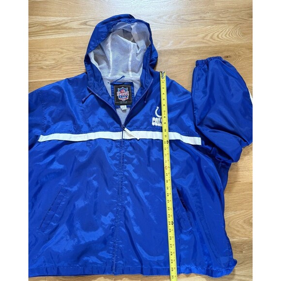 Vintage NFL Game Day Indianapolis Embroidered Colts Zip Up Windbreaker XXL - Picture 2 of 5